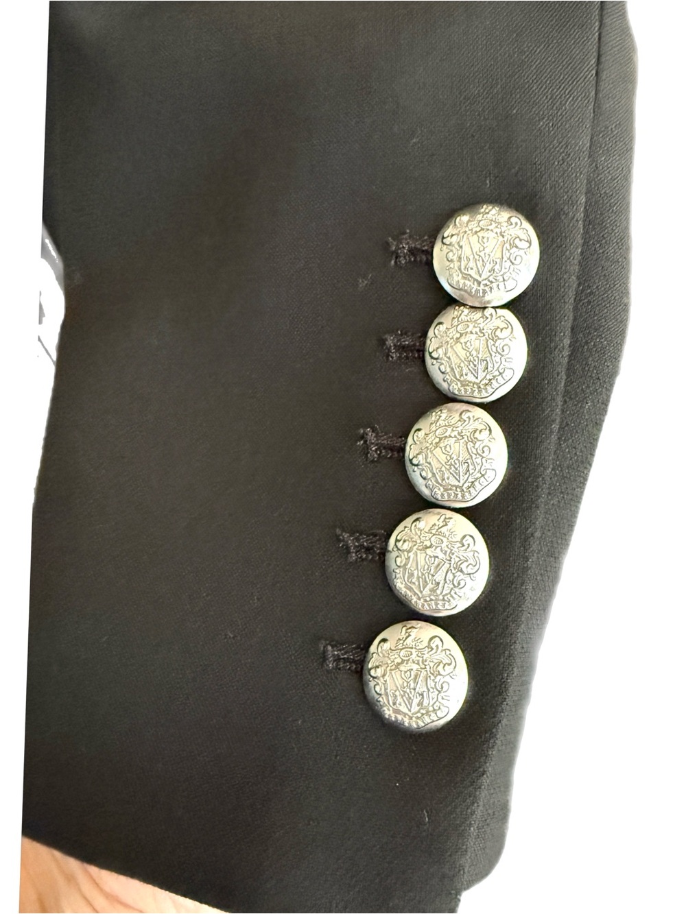 Veronica Beard Black Miller Dickey Jacket with Silver Buttons - Picture 9 of 11